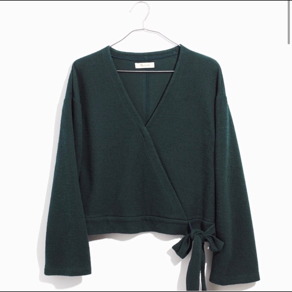 Madewell Texture & Thread Wrap Top